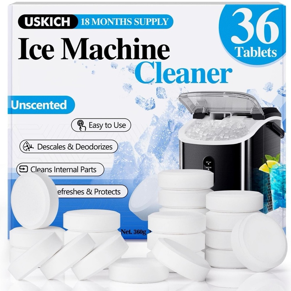 USKICH Ice Machine Cleaner Descaler Tablets - 36 Pack Ice Maker Cleaner
